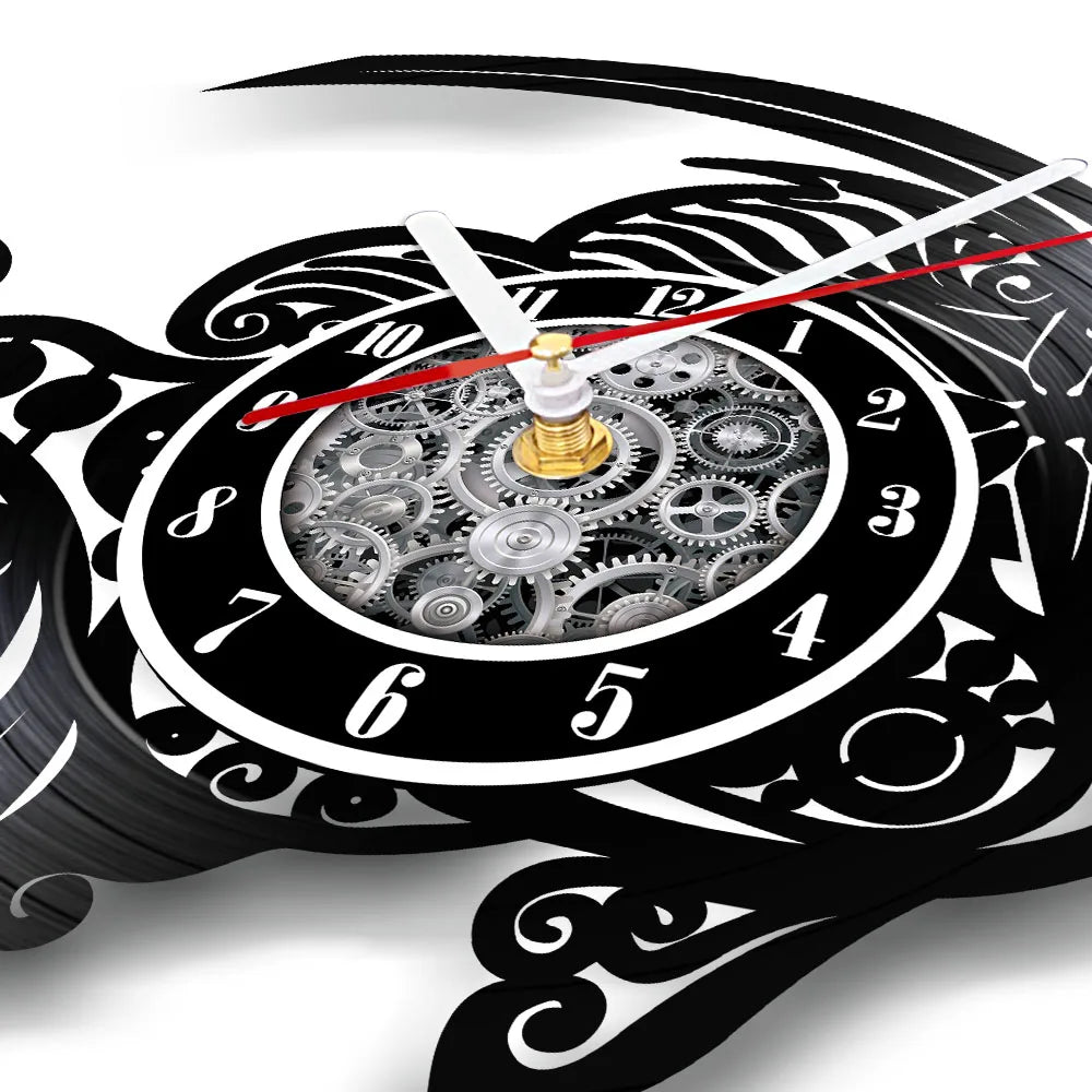 Steampunk Fish Vinyl Wall Clock elegant