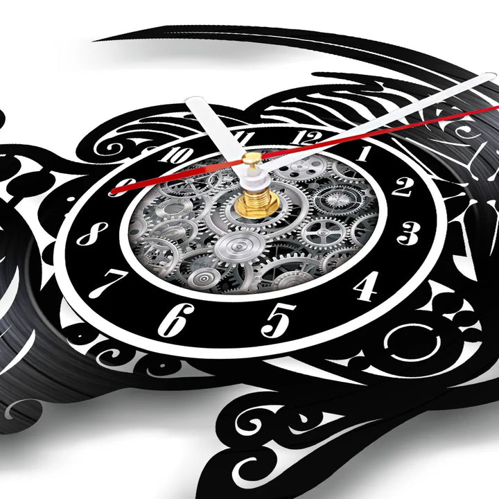 Steampunk Fish Vinyl Wall Clock elegant