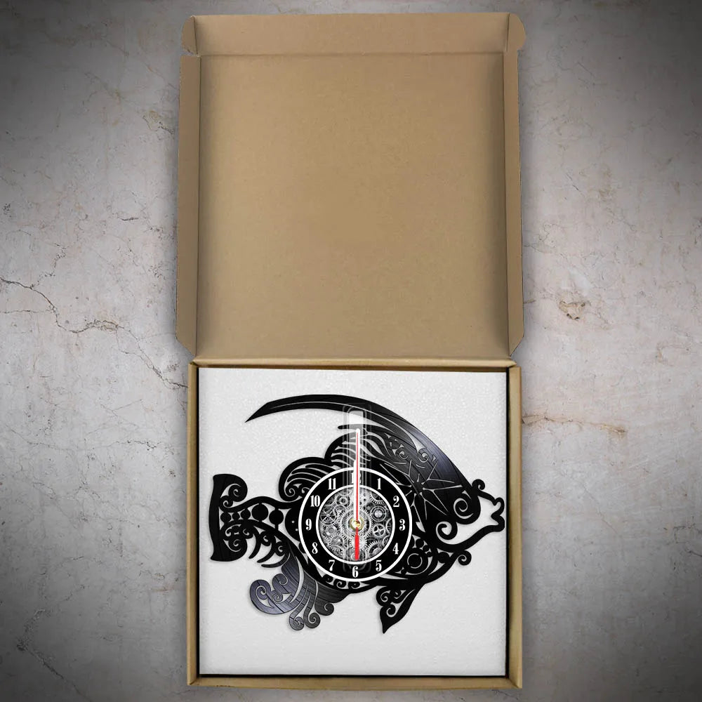 Steampunk Fish Vinyl Wall Clock package