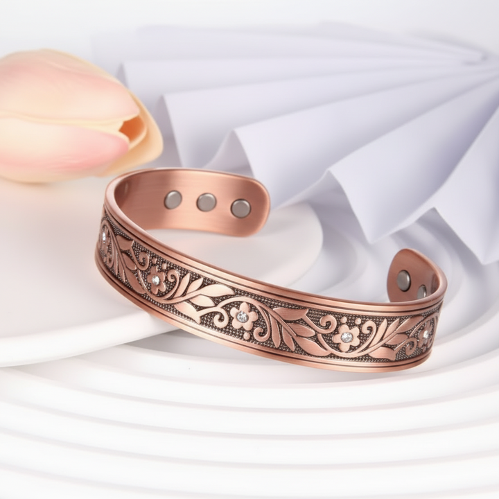 Steampunk Floral Magnetic Bracelet