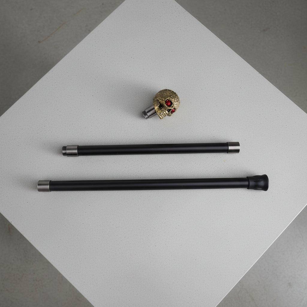 Steampunk Flower Skull Cane