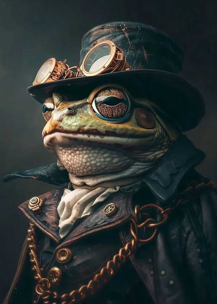 Steampunk Frog Wall Art chic