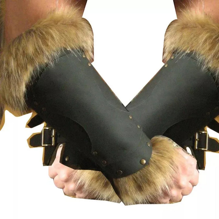 Steampunk Fur Armband leather