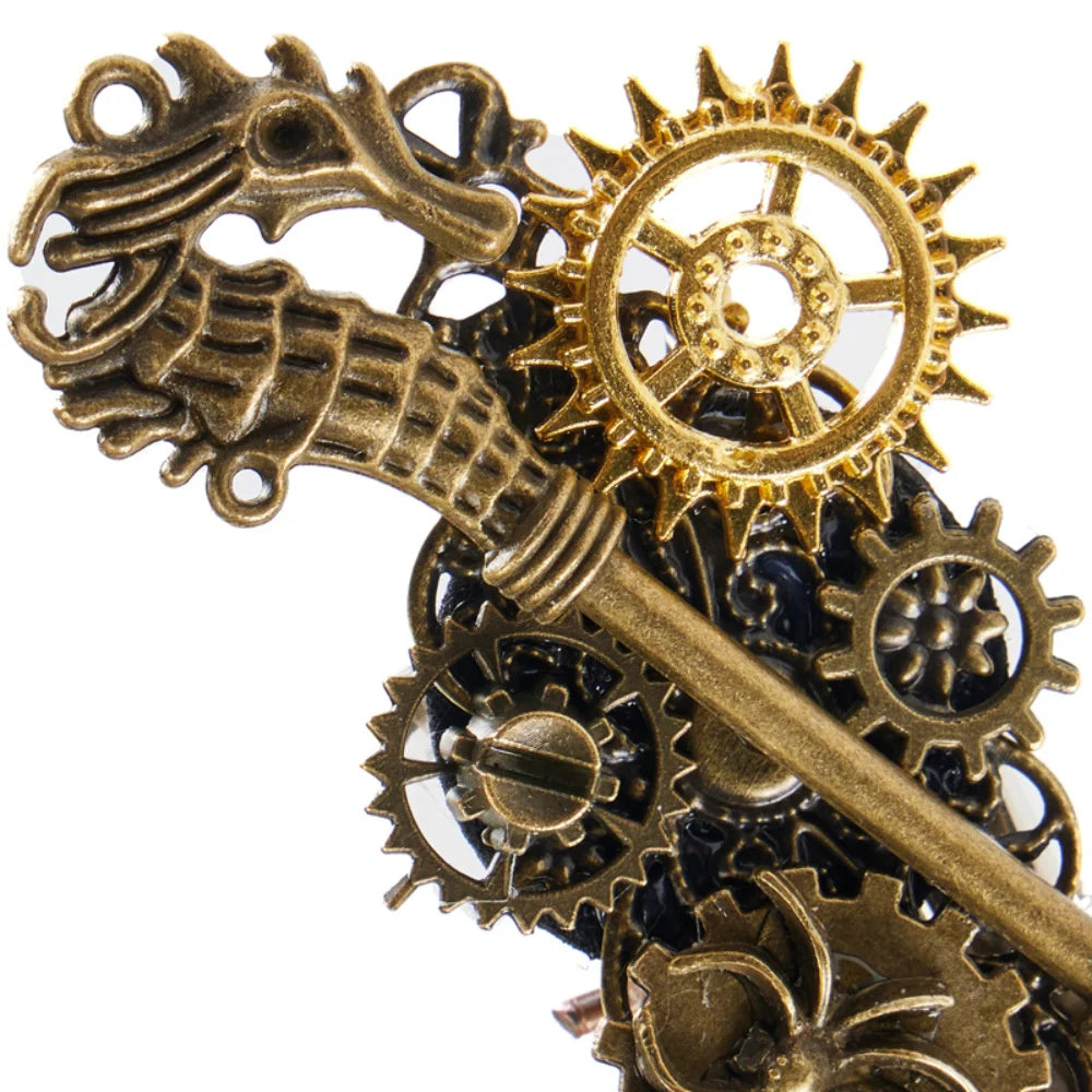 Steampunk Gear Brooch Style