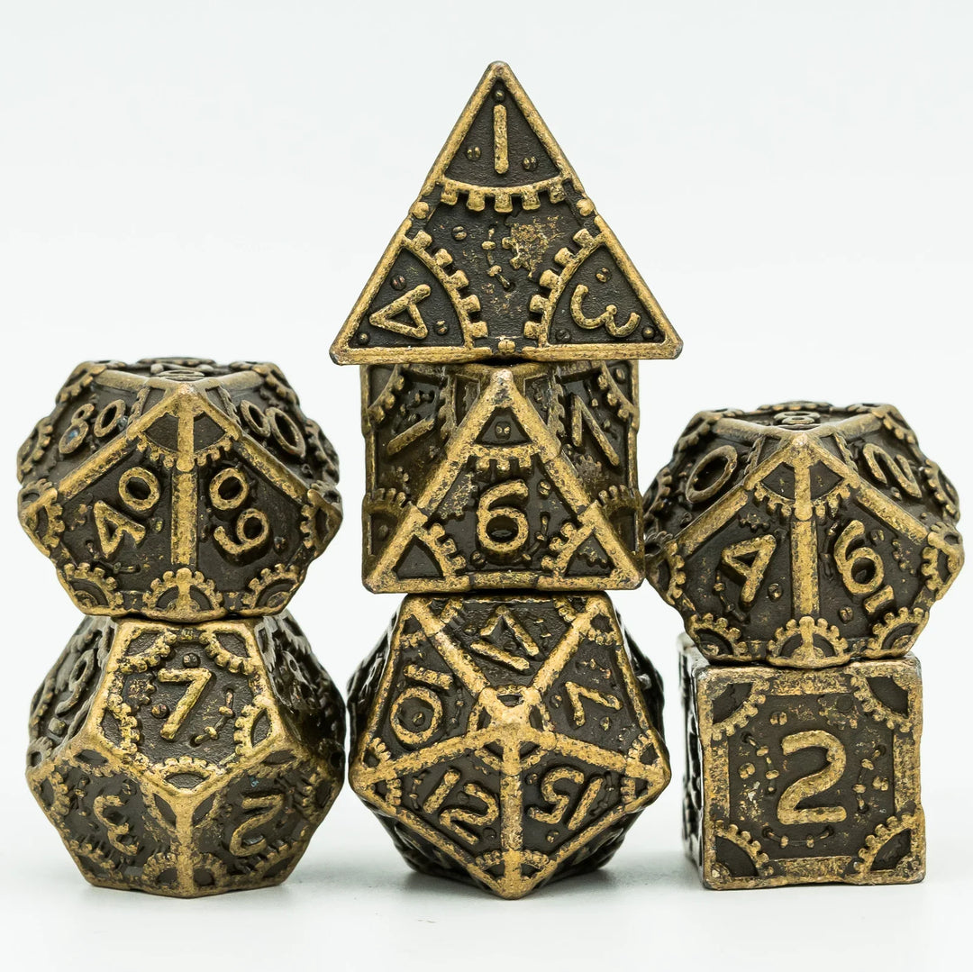 Steampunk Gear Dice crafted