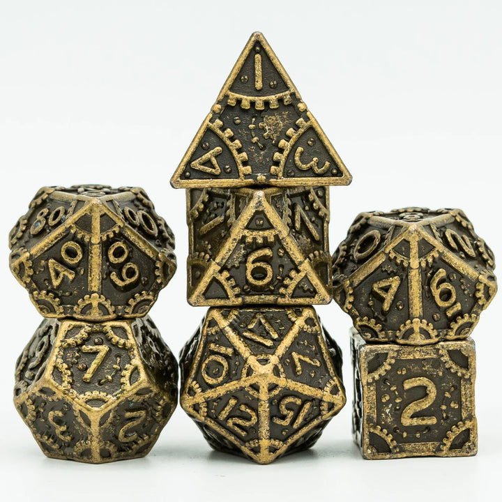 Steampunk Gear Dice crafted
