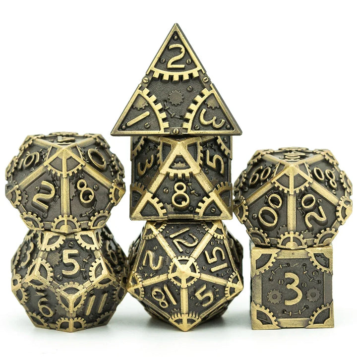 Steampunk Gear Dice detailed
