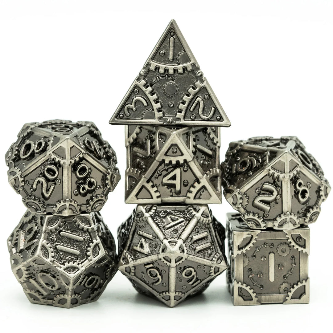 Steampunk Gear Dice metallic