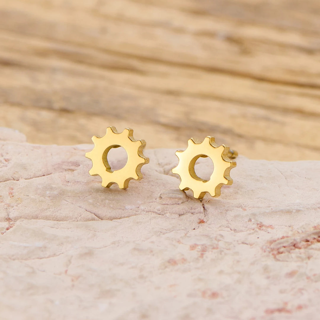 Steampunk Gear Ear Studs