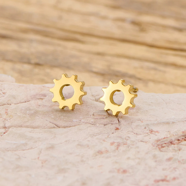 Steampunk Gear Ear Studs