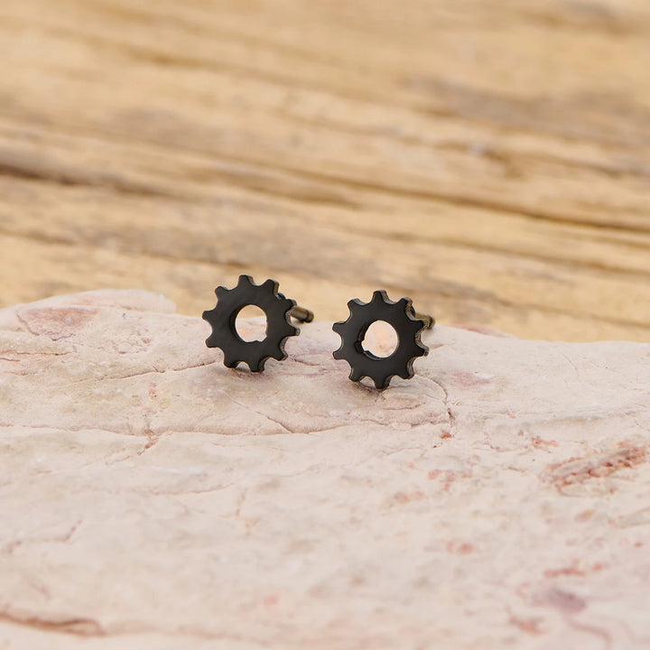 Steampunk Gear Ear Studs chic
