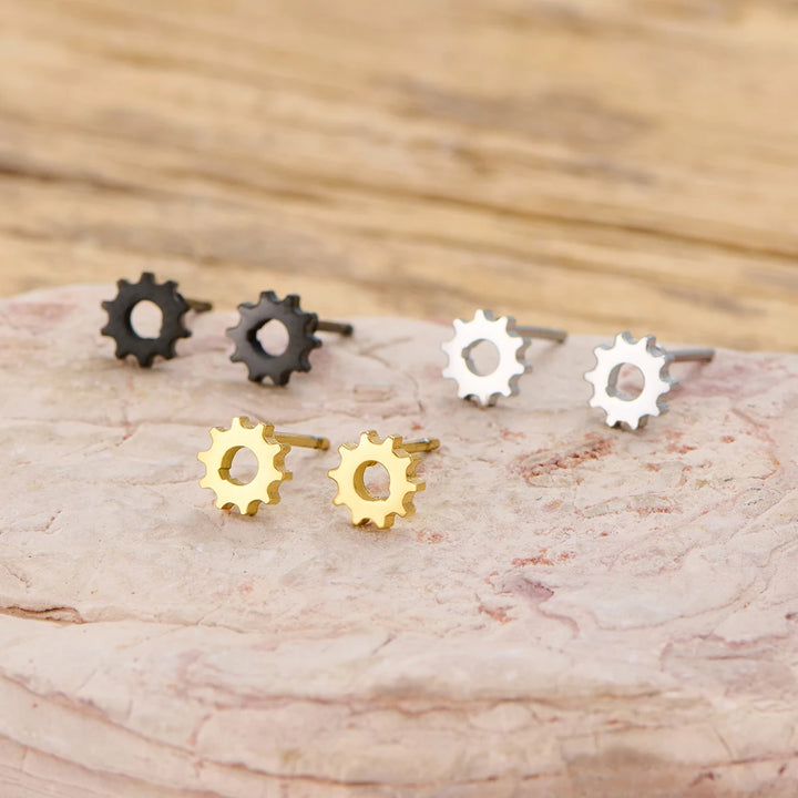 Steampunk Gear Ear Studs elegant