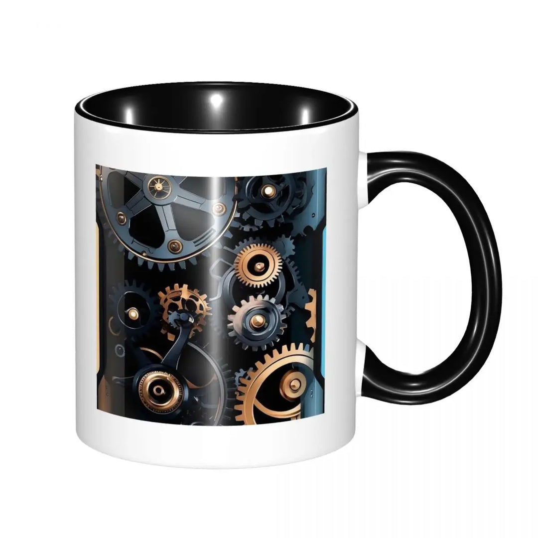 Steampunk Gear Mug detailed