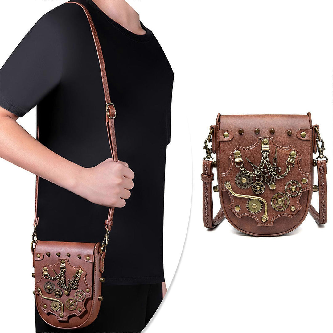 Steampunk Gear Shoulder Bag With Chain tendance