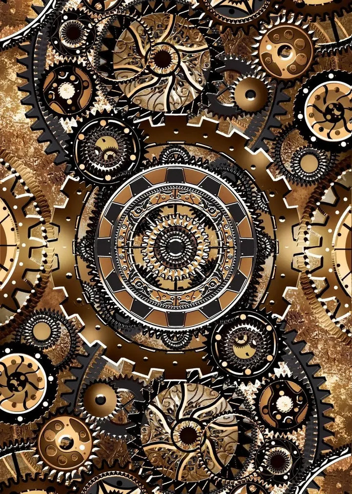 Steampunk Gear Wall Art Poster tendance
