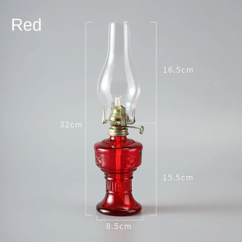 Steampunk Glass Oil Lantern vintage