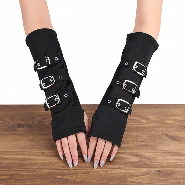 Steampunk Gloves With Adjustable Buckles
