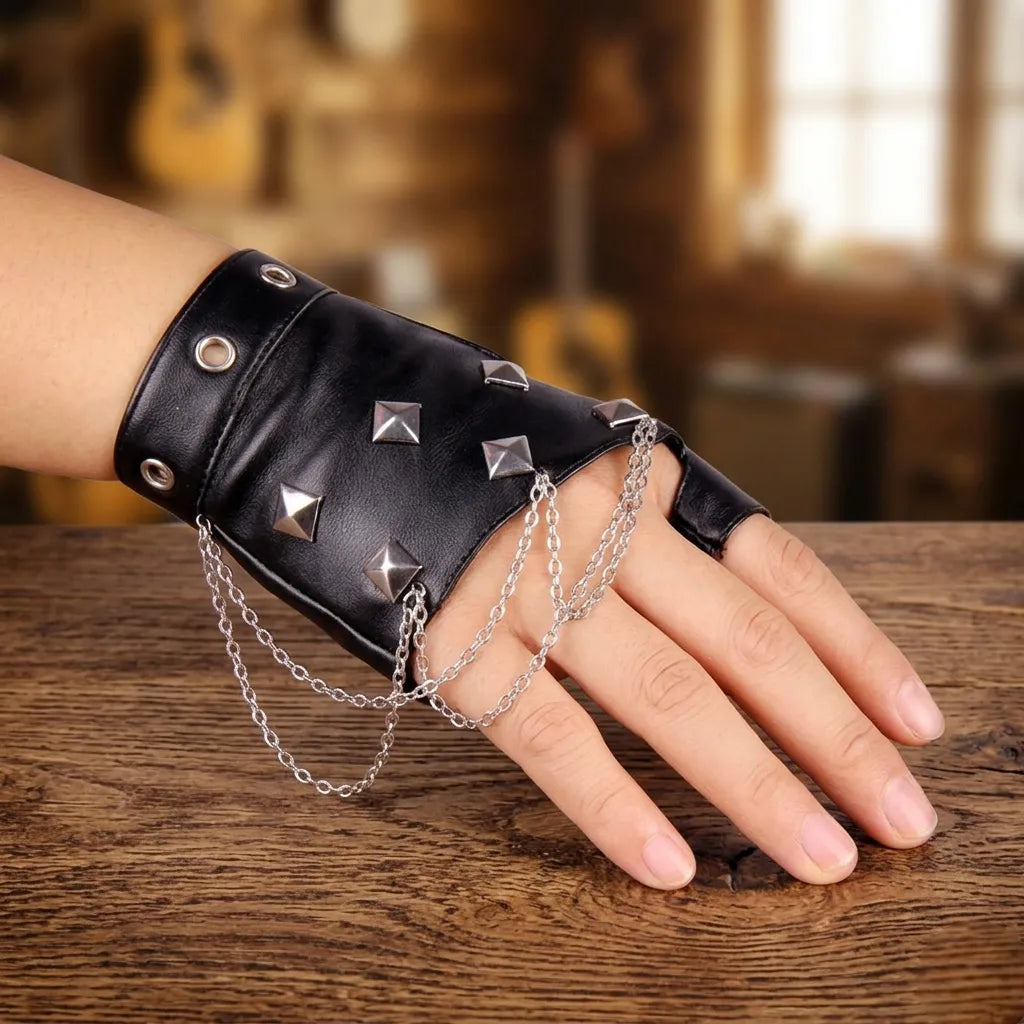Steampunk Gloves with Chains