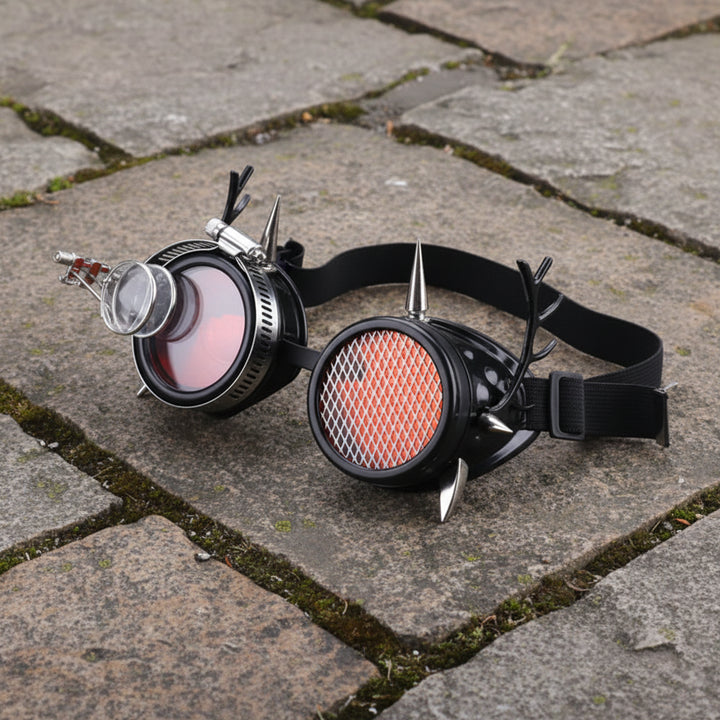 Steampunk Goggles With a Magnifying Glass and A Horn