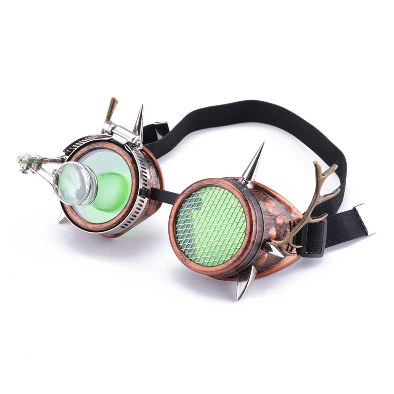 Steampunk Goggles With a Magnifying Glass and A Horn chic