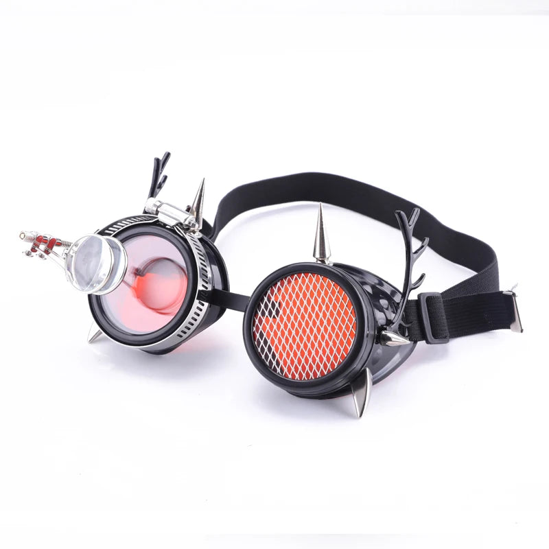 Steampunk Goggles With a Magnifying Glass and A Horn fashion