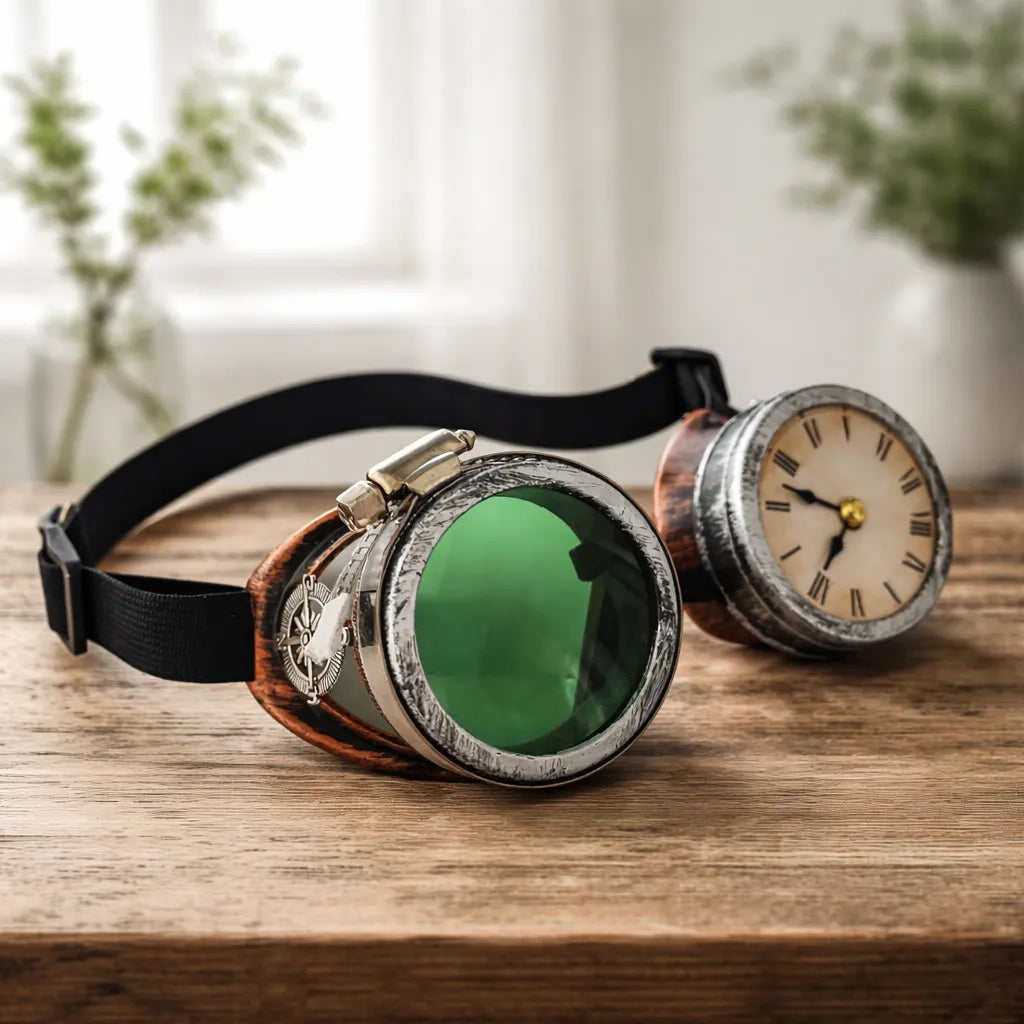 Steampunk Goggles with Clock