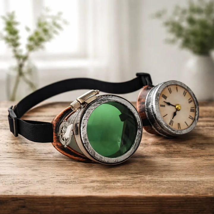 Steampunk Goggles with Clock