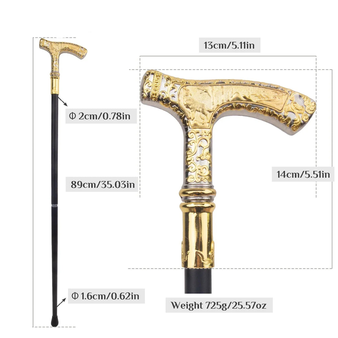 Steampunk Golden Wolf Cane tendance
