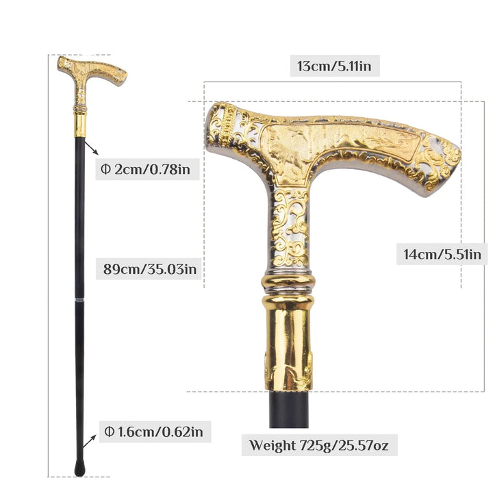 Steampunk Golden Wolf Cane tendance