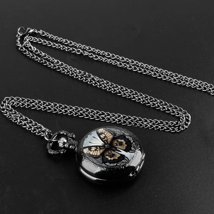 Steampunk Gothic Butterfly Pocket Watch elegant