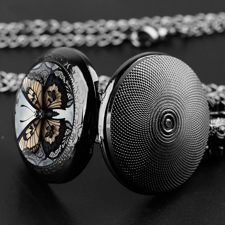 Steampunk Gothic Butterfly Pocket Watch ornate