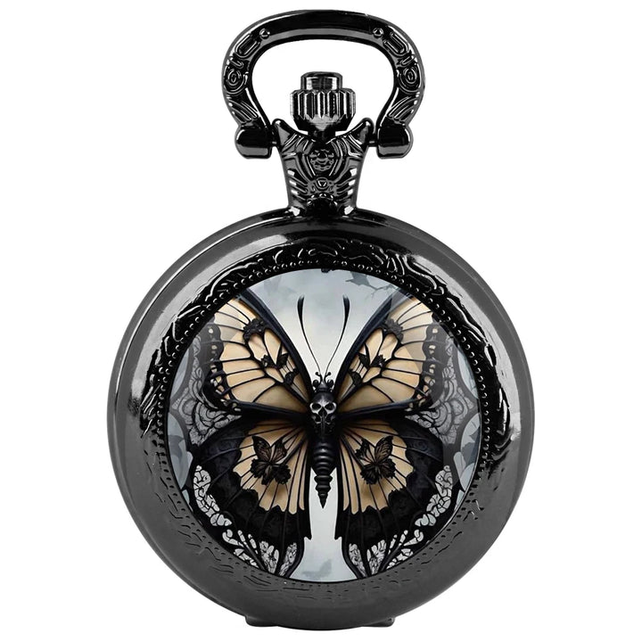 Steampunk Gothic Butterfly Pocket Watch refined