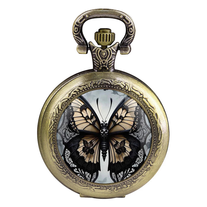 Steampunk Gothic Butterfly Pocket Watch timeless