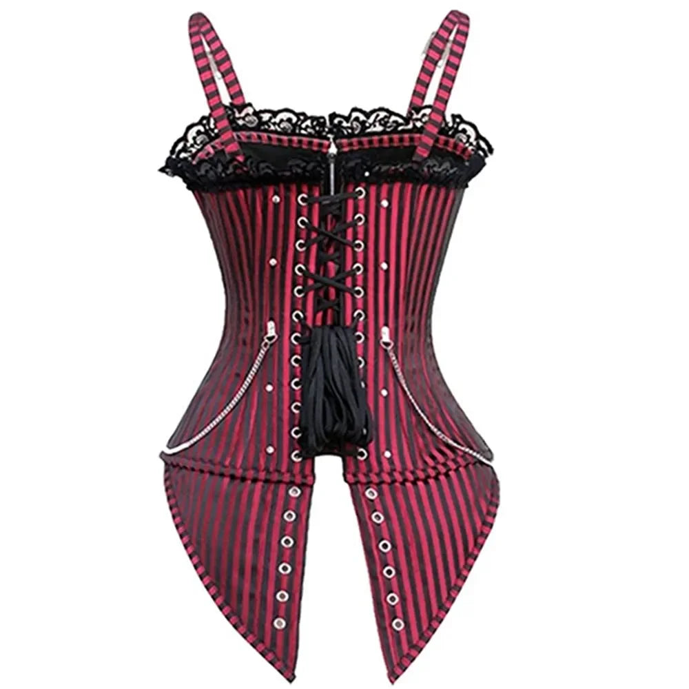 Steampunk Gothic Lace-up Lingerie red