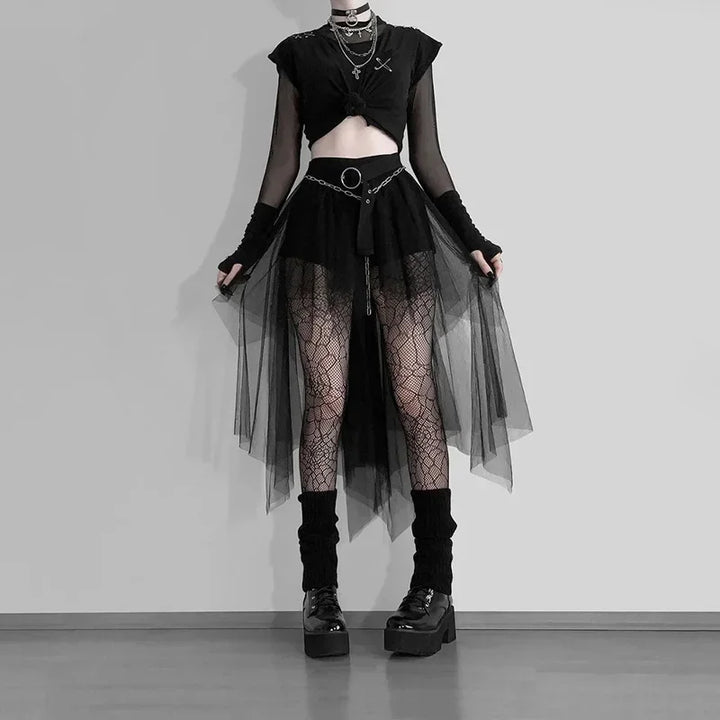 Steampunk Gothic Lace Skirt tendance
