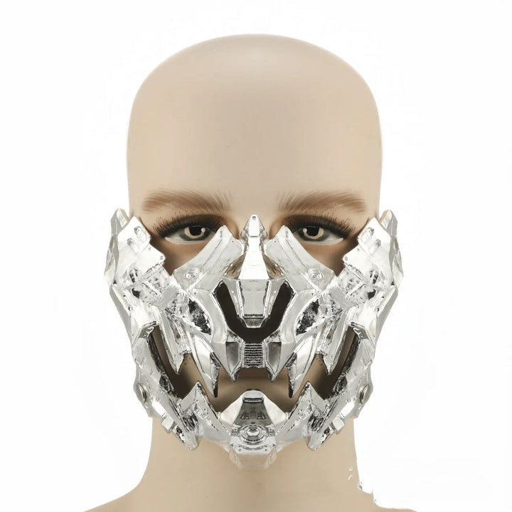 Steampunk Gothic Mechanical Mask silver