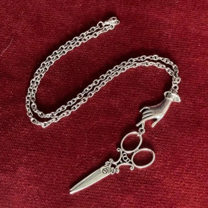 Steampunk Gothic Scissors Necklace