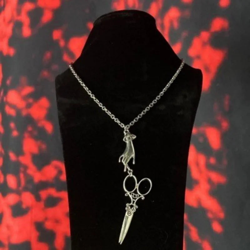 Steampunk Gothic Scissors Necklace Stylish