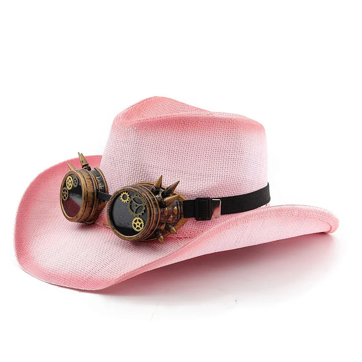 Steampunk Gradient Summer Hat With Goggles – lightweight design
