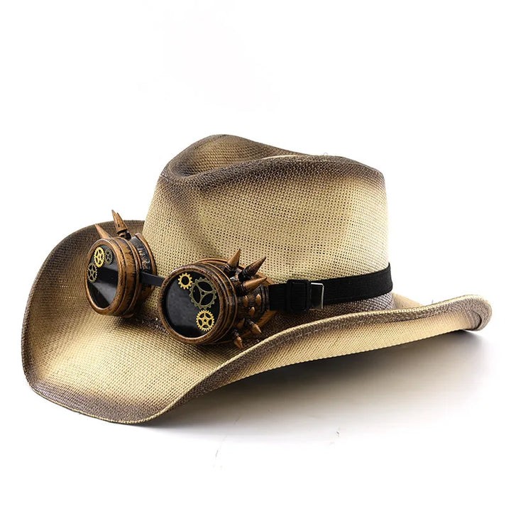 Steampunk Gradient Summer Hat With Goggles – vintage style