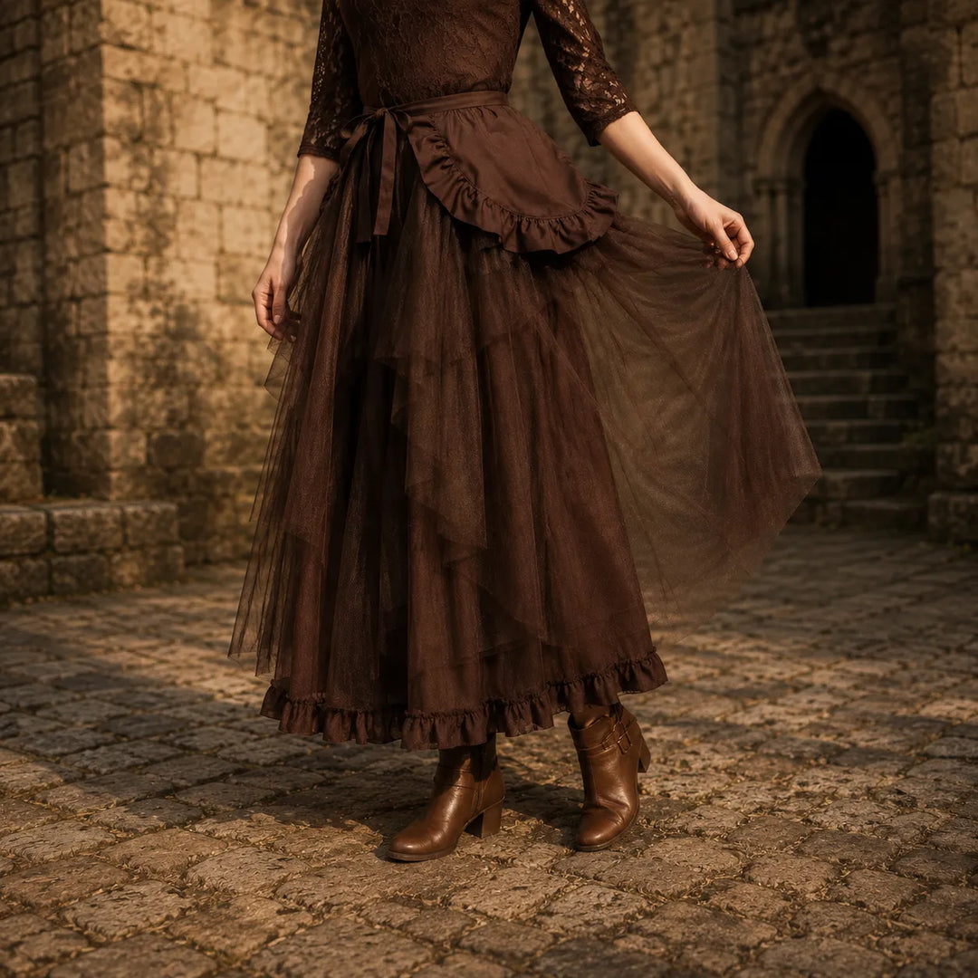Steampunk Green Skirt