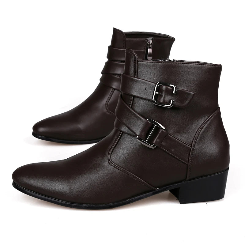 Steampunk Half Boots With Pointed Toes elegant