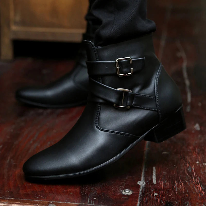 Steampunk Half Boots With Pointed Toes sleek