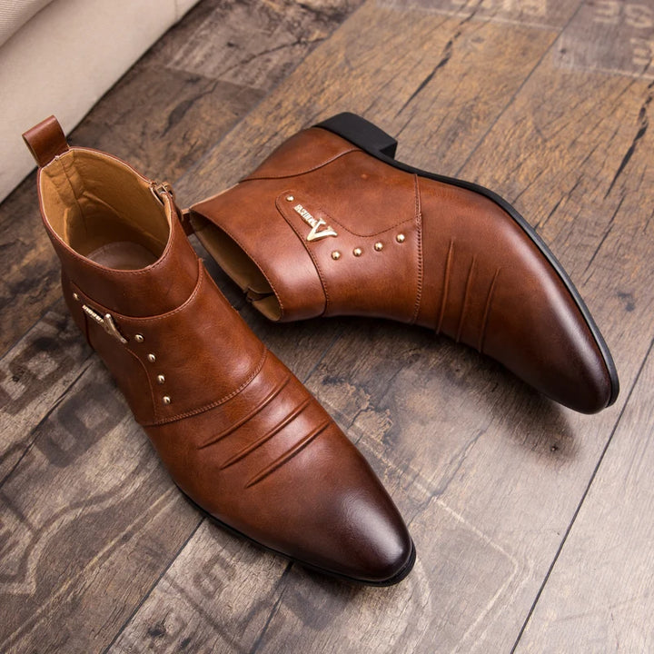Steampunk Half Boots With Zipper