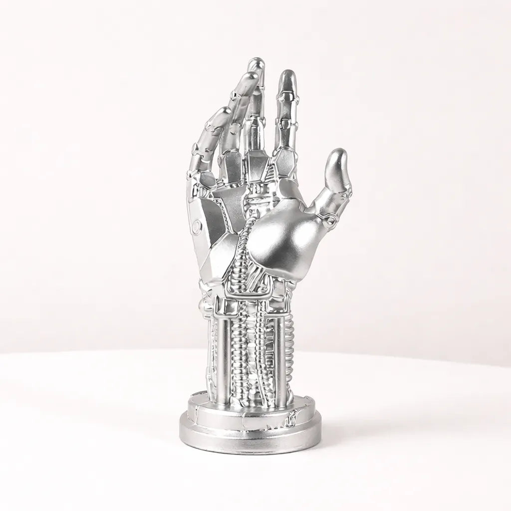 Steampunk Hand Sculpture Silver