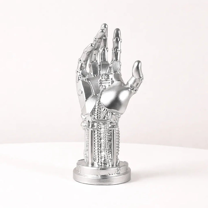 Steampunk Hand Sculpture Silver