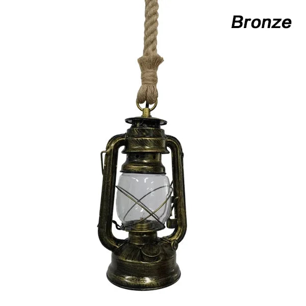 Steampunk Hanging Lantern with a Cord Bronze