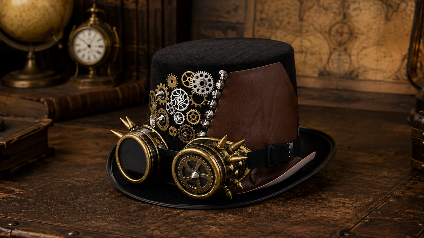 Steampunk Top Hat With Goggles