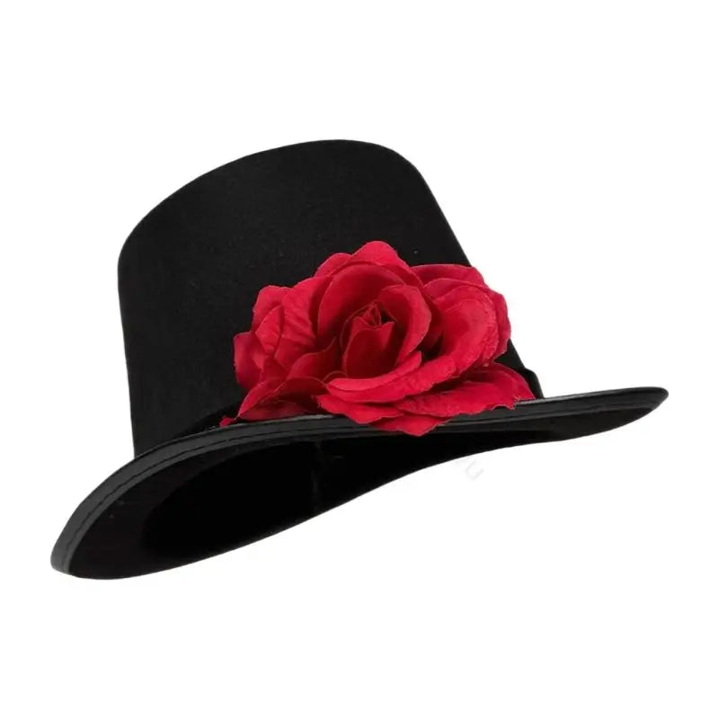 Steampunk Hat With Rose Flower – elegant design