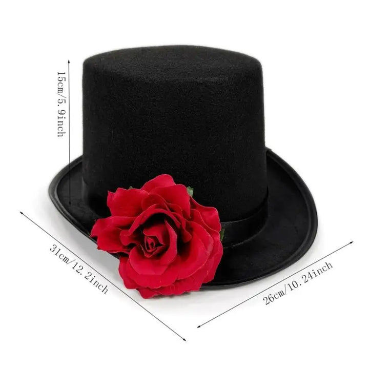 Steampunk Hat With Rose Flower – refined aesthetic
